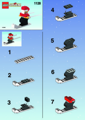 Bauanleitungen LEGO - 1128 - SKIING SANTA: Page 1