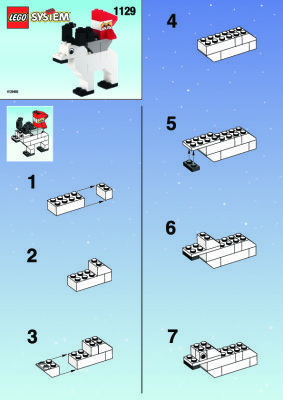 Bauanleitungen LEGO - 1129 - REINDEER WITH ELF: Page 1