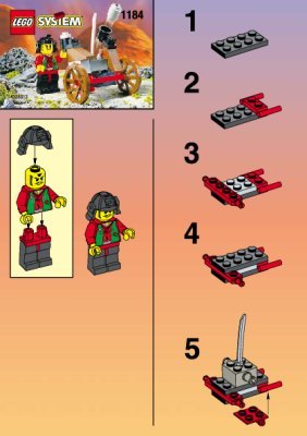 Bauanleitungen LEGO - 1184 - CART WITH "CANNON": Page 1