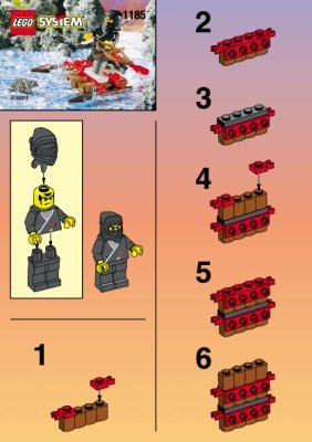 Bauanleitungen LEGO - 1185 - NINJA WITH RAFT: Page 1