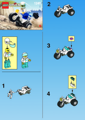 Bauanleitungen LEGO - 1249 - PARAMEDIC ON MOTORCYCLE: Page 1