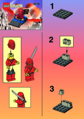 Bauanleitungen LEGO - 3074 - RED NINJA DRAGON FLYER: Page 1