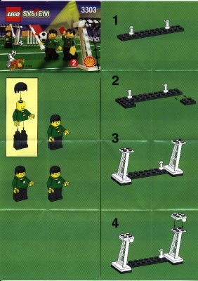 Bauanleitungen LEGO - 3303 - REFEREE, LINESMAN, GOAL ETC.: Page 1