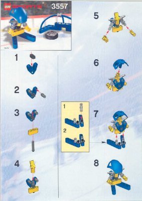 Bauanleitungen LEGO - 3557 - Blue Player & Goal: Page 1