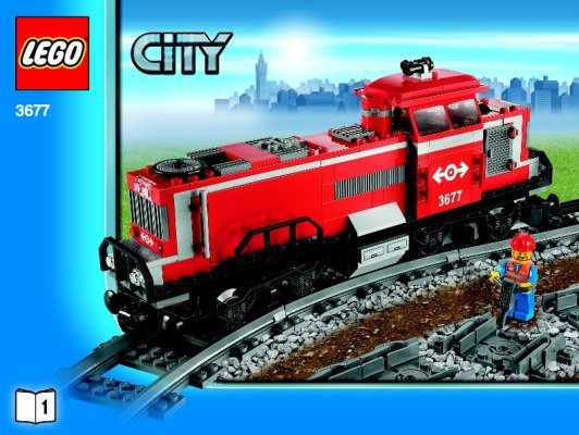 Bauanleitungen LEGO - 3677 - Red Cargo Train: Page 1