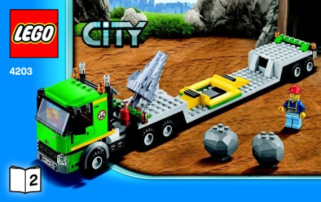 Bauanleitungen LEGO - City - 4203 - Grubenbagger mit Transporter: Page 1