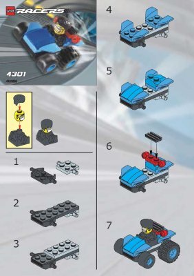 Bauanleitungen LEGO - 4301 - Blue LEGO® Car: Page 1