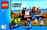 Bauanleitungen LEGO - 4433 - Dirt Bike Transporter: Page 1