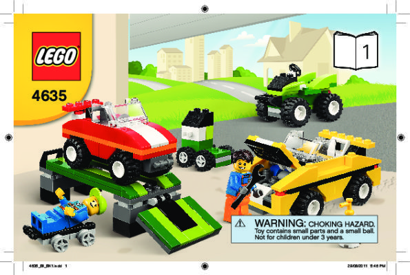 Bauanleitungen LEGO - 4635 - Fun with Vehicles: Page 1