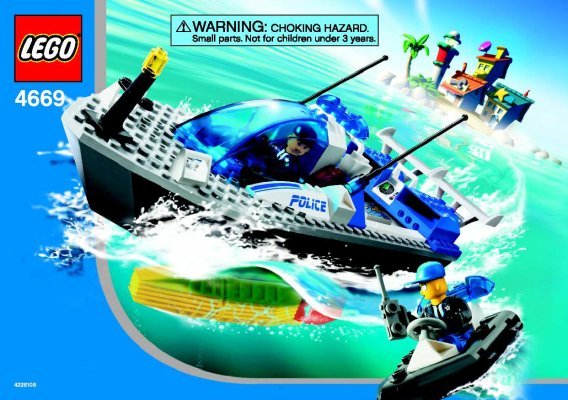 Bauanleitungen LEGO - 4669 - Turbo-charged Police Boat: Page 1