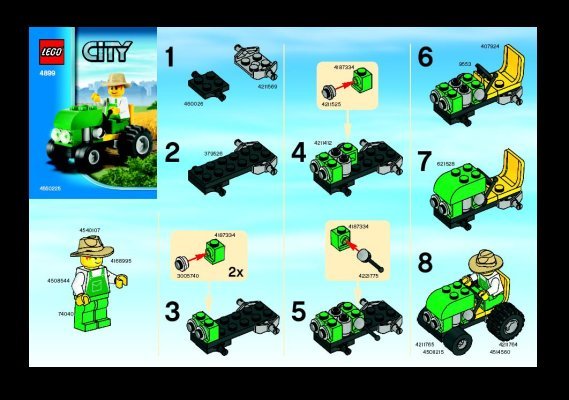 Bauanleitungen LEGO - 4899 - Farmer & Tractor: Page 1