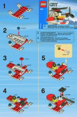 Bauanleitungen LEGO - 4900 - Fire Helicopter: Page 1