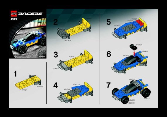 Bauanleitungen LEGO - 4949 - Blue Buggy: Page 1