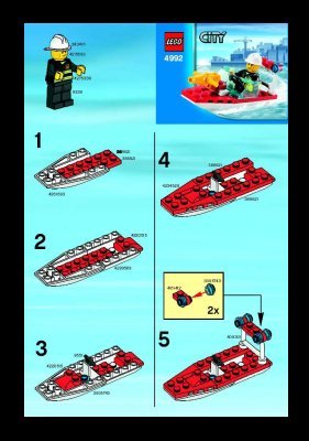 Bauanleitungen LEGO - 4992 - Fire Boat: Page 1