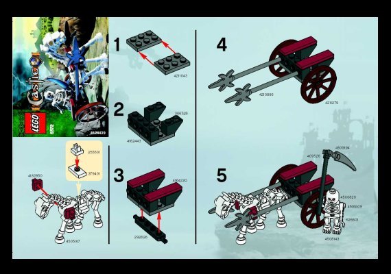 Bauanleitungen LEGO - 5372 - Skeleton Chariot: Page 1