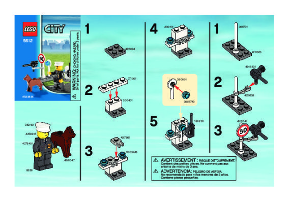 Bauanleitungen LEGO - 5612 - Police Officer: Page 1