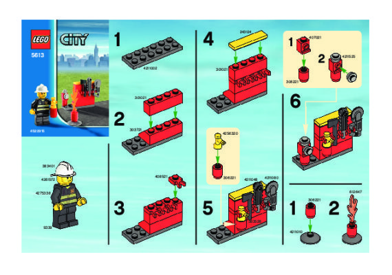 Bauanleitungen LEGO - 5613 - Firefighter: Page 1