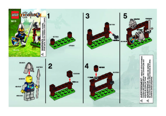 Bauanleitungen LEGO - 5615 - THe Knight: Page 1