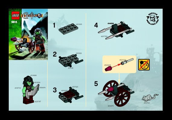 Bauanleitungen LEGO - 5618 - Troll Warrior: Page 1