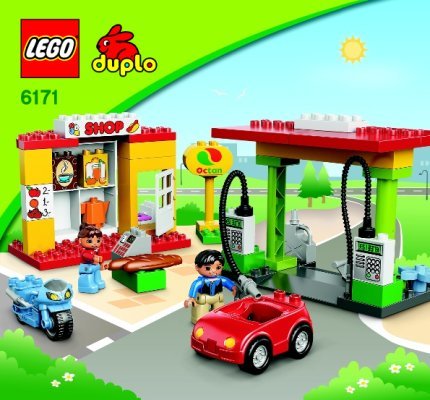 Bauanleitungen LEGO - 6171 - My First Gas Station: Page 1