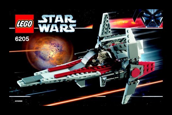 Bauanleitungen LEGO - 6205 - V-wing fighter™: Page 1