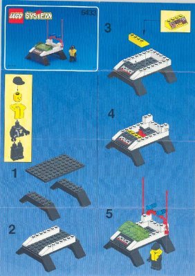 Bauanleitungen LEGO - 6433 - Police Harbour Patrol: Page 1