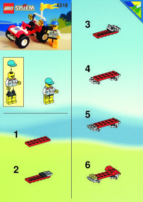 Bauanleitungen LEGO - 6518 - 4-WHEEL MOTORBIKE: Page 1