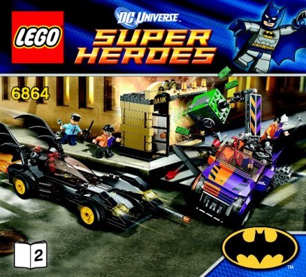 Bauanleitungen LEGO - 6864 - The Batmobile and the Two-Face Chase: Page 1