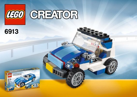 Bauanleitungen LEGO - 6913 - Blue Roadster: Page 1