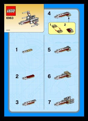 Bauanleitungen LEGO - 6963 - X-WING STARFIGHTER: Page 1