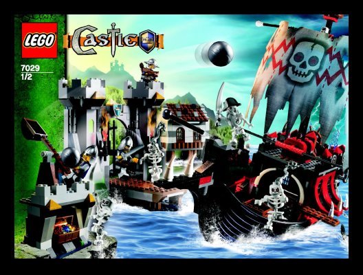 Bauanleitungen LEGO - 7029 - Skeleton Ship Attack: Page 1