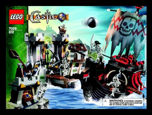 Bauanleitungen LEGO - 7029 - Skeleton Ship Attack: Page 1