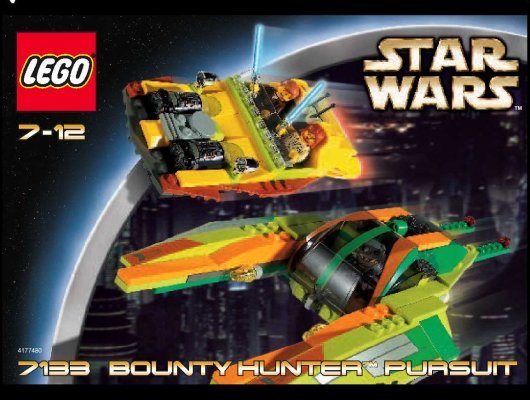 Bauanleitungen LEGO - 7133 - Bounty Hunter™ Pursuit: Page 1