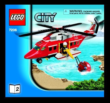 Bauanleitungen LEGO - 7206 - Fire Helicopter: Page 1