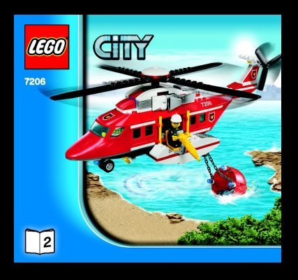 Bauanleitungen LEGO - 7206 - Fire Helicopter: Page 1