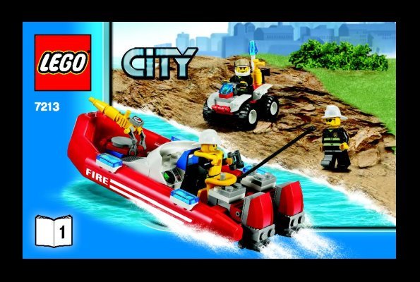 Bauanleitungen LEGO - 7213 - Off-road Fire Truck & Fireboat: Page 1