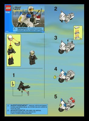 Bauanleitungen LEGO - 7235 - Police Motorcycle: Page 1