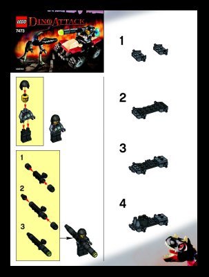 Bauanleitungen LEGO - 7473 - Street Sprinter vs. Mutant Lizard: Page 1