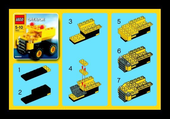 Bauanleitungen LEGO - 7603 - Dump Truck: Page 1