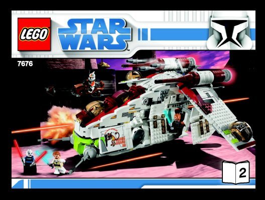 Bauanleitungen LEGO - 7676 - Republic Attack Gunship™: Page 1