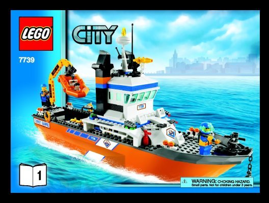 Bauanleitungen LEGO - 7739 - Coast Guard Patrol Boat & Tower: Page 1