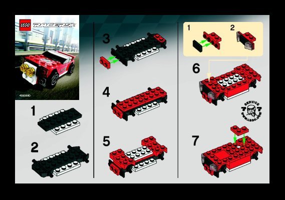 Bauanleitungen LEGO - 7801 - Rally Racer: Page 1