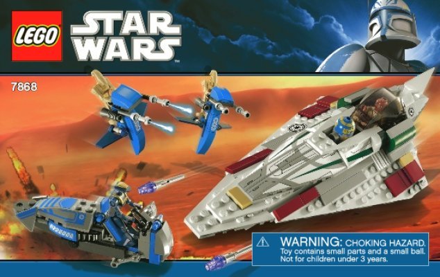 Bauanleitungen LEGO - 7868 - Mace Windu's Jedi Starfighter™: Page 1