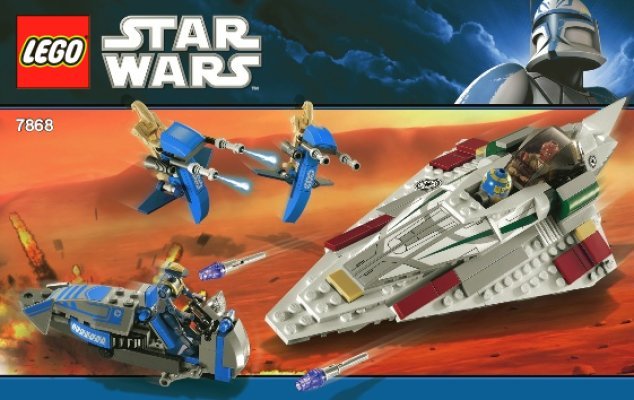 Bauanleitungen LEGO - 7868 - Mace Windu's Jedi Starfighter™: Page 1