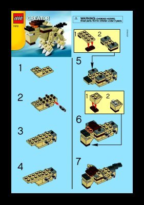 Bauanleitungen LEGO - 7872 - Lion: Page 1