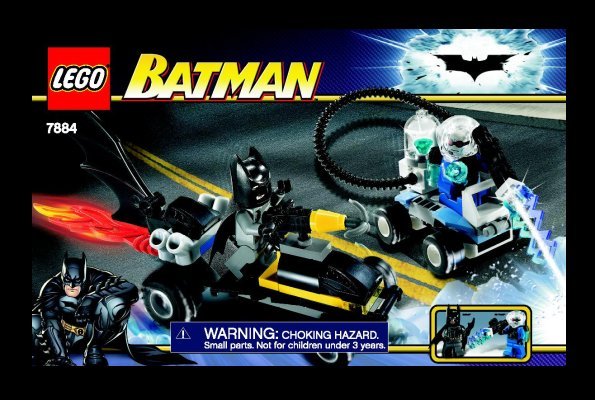 Bauanleitungen LEGO - 7884 - Batman's Buggy: The Escape of Mr. Freeze: Page 1