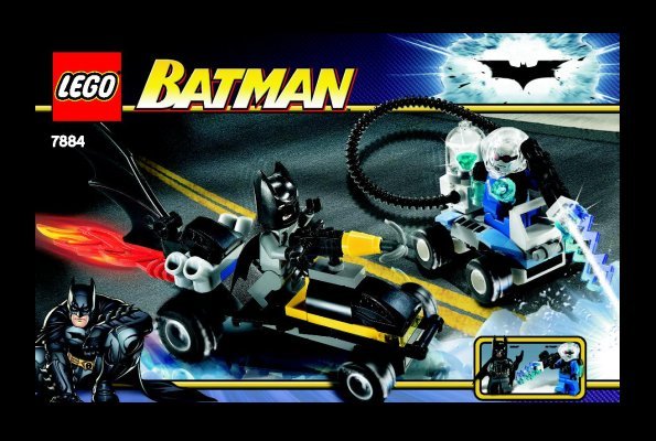 Bauanleitungen LEGO - 7884 - Batman's Buggy: The Escape of Mr. Freeze: Page 1