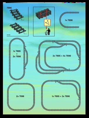 Bauanleitungen LEGO - 7896 - Straight & Curved Rails: Page 1