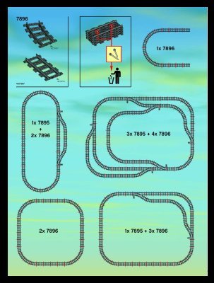 Bauanleitungen LEGO - 7896 - Straight & Curved Rails: Page 1