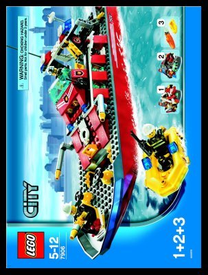 Bauanleitungen LEGO - 7906 - Fireboat: Page 1